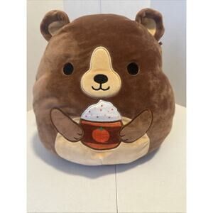 Official Squishmallow Plush 12" Halloween Baron the Bear Pumpkin Spice Late!